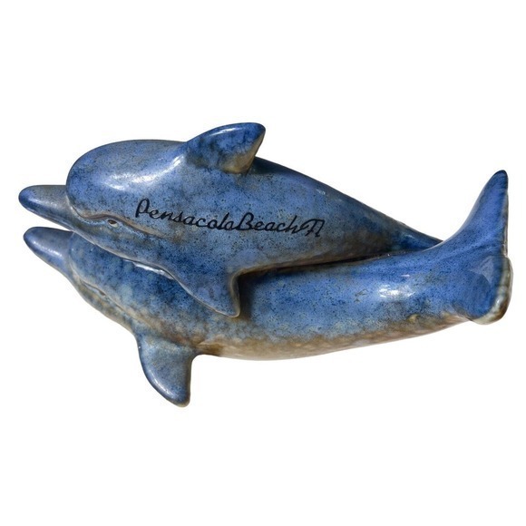 Pensacola Beach Ceramic Mom‎ & Baby Dolphin 8” L & 4 1/2” H Collectible - Picture 6 of 8